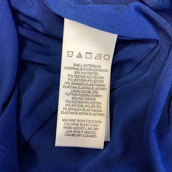 Dress the Population Size Medium Martine Electric Blue Cocktail Evening Women M - Picture 7 of 9